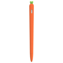 LOVE MEI For Apple Pencil 2 Carrot Shape Stylus Pen Silicone Protective Case Cover, For Apple Pencil 2