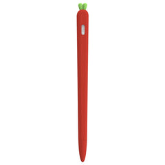 LOVE MEI For Apple Pencil 2 Carrot Shape Stylus Pen Silicone Protective Case Cover, For Apple Pencil 2