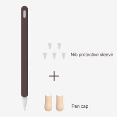 LOVE MEI For Apple Pencil 2 Stripe Design Stylus Pen Silicone Protective Case Cover, For Apple Pencil 2