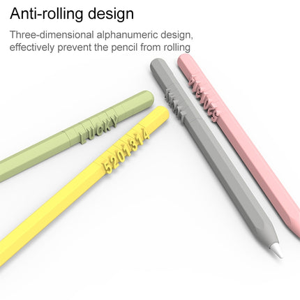 LOVE MEI Für Apple Pencil 2 Ziffernbuchstaben-Design Stylus Pen Silikon-Schutzhülle, Für Apple Pencil 2