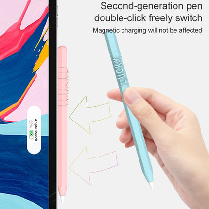 LOVE MEI Für Apple Pencil 2 Ziffernbuchstaben-Design Stylus Pen Silikon-Schutzhülle, Für Apple Pencil 2