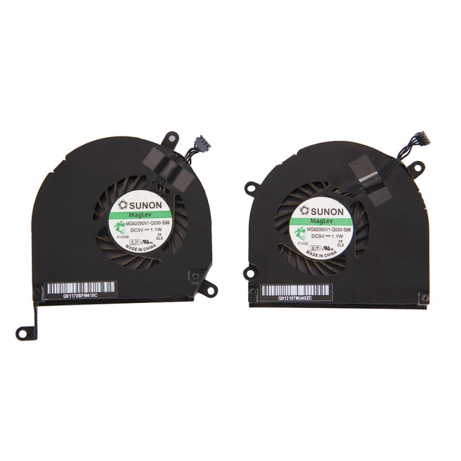 1 Pair for Macbook Pro 15.4 inch (2009 - 2011) A1286 / MB985 / MC721 / MC371 Cooling Fans (Left + Right), A1286