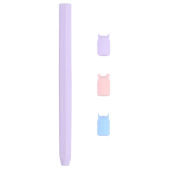 4 in 1 Stylus Pen Cartoon Animal Silicone Protective Case for Apple Pencil 2, For Apple Pencil 2