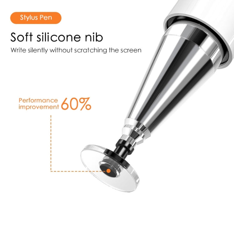 366 Universal Silicone Disc Nib Capacitive Stylus Pen with Magnetic Cap