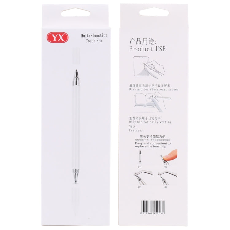 Pt360 2 in 1 Universal Silicone Disc Nib Stylus Pen with Common Writing Pen Function, Pt360 Black, Pt360 Pink, Pt360 Blue, Pt360 Silver, Pt360 White