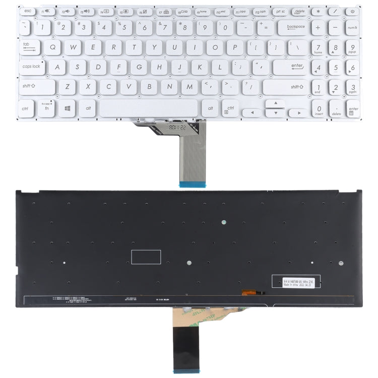 For Asus Vivobook X512 X512D X512DA X512F X512FA X512U US Version Keyboard with Backlight