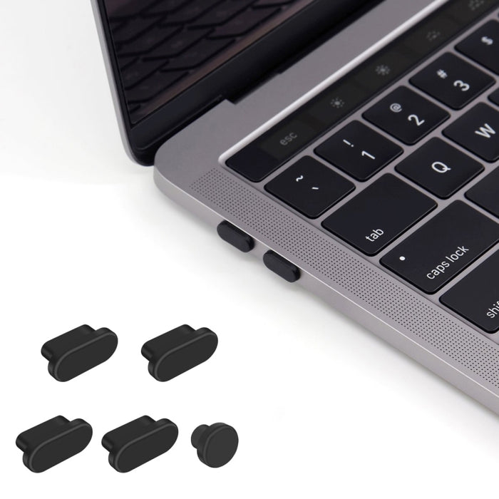 ENKAY 5 en 1 Tapones a prueba de polvo Acerca del puerto de carga para MacBook de 12 pulgadas / MacBook Pro de 13,3 / 15,4 pulgadas (2016/2017)