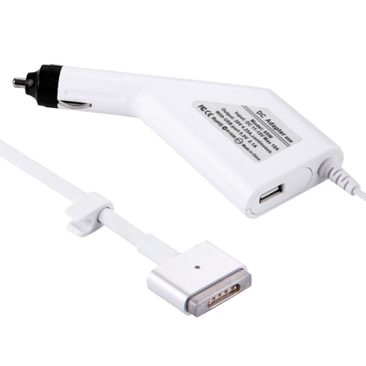 Cargador de coche MagSafe 2 de 5 pines, estilo T, 85 W, 20 V, 4,25 A, con 1 puerto USB para Apple MacBook A1398/A1424/MC975/MC976/ME664/ME665, longitud: 1,7 m, 85 W, 20 V, 4,25 A