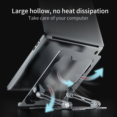 R-JUST HZ09 Mechanical Lifting Adjustable Laptop Holder, HZ09 Grey, HZ09 Silver