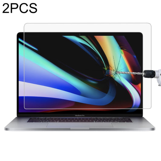 2 piezas para MacBook Pro de 16 pulgadas, película protectora de vidrio templado 9H para pantalla de computadora portátil, 2 piezas