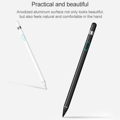 WIWU P339 USB Charging Universal Tablet PC Capacitive Pen Stylus Pen, Compatible with IOS & Android System Devices, USB Charging Universal White, USB Charging Universal Black