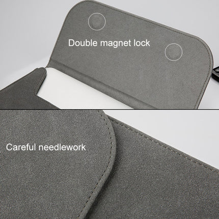 2 in 1 Horizontal Matte Leather Laptop Inner Bag + Power Bag for MacBook Air 11.6 inch A1465 (2012 - 2015) / A1370 (2010 - 2011), MacBook Air 11.6 inch A1465 (2012 - 2015) / A1370 (2010 - 2011)