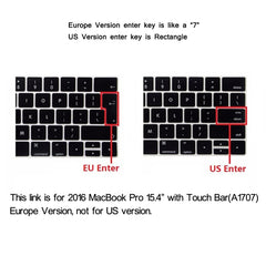 ENKAY Hat-Prince 2 in 1 Crystal Hard Shell Plastic Protective Case + Europe Version Ultra-thin TPU Keyboard Protector Cover for 2016 MacBook Pro 15.4 Inch with Touch Bar (A1707), 15.4 inch with Touch Bar Europe Version