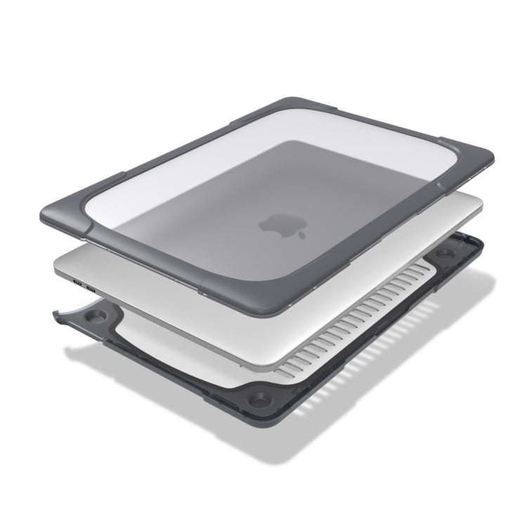 Für Macbook Pro 13,3 Zoll (A1708) und mit Touchbar (A1706) Laptop TPU + PC Klappbare stoßfeste Schutzhülle mit Halterung, für Macbook Pro 13,3 Zoll mit Touch Bar