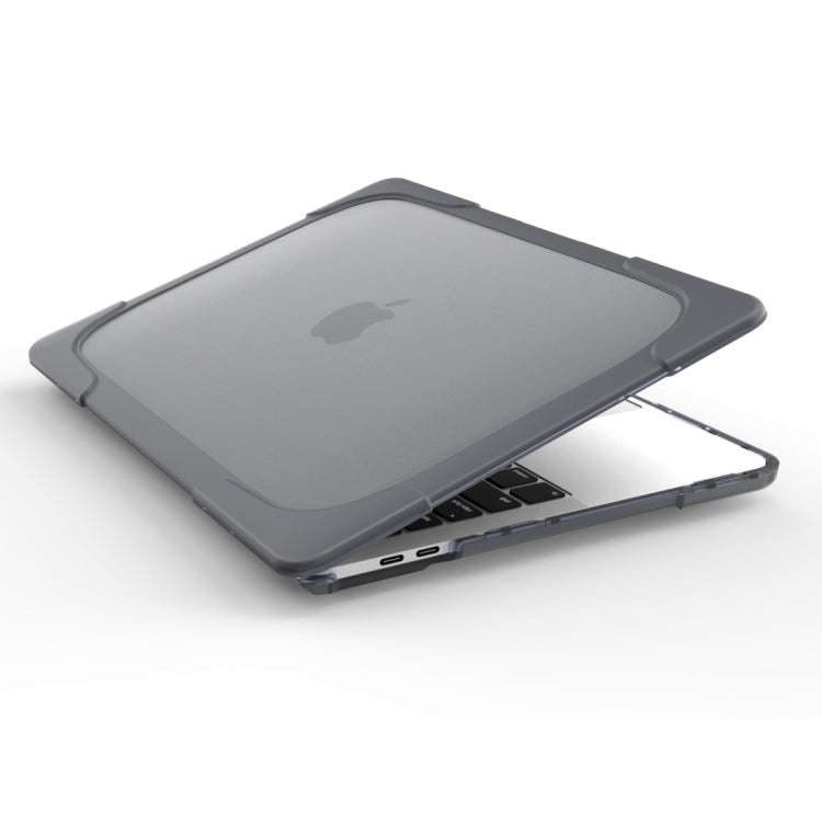 Für Macbook Pro 13,3 Zoll (A1708) und mit Touchbar (A1706) Laptop TPU + PC Klappbare stoßfeste Schutzhülle mit Halterung, für Macbook Pro 13,3 Zoll mit Touch Bar