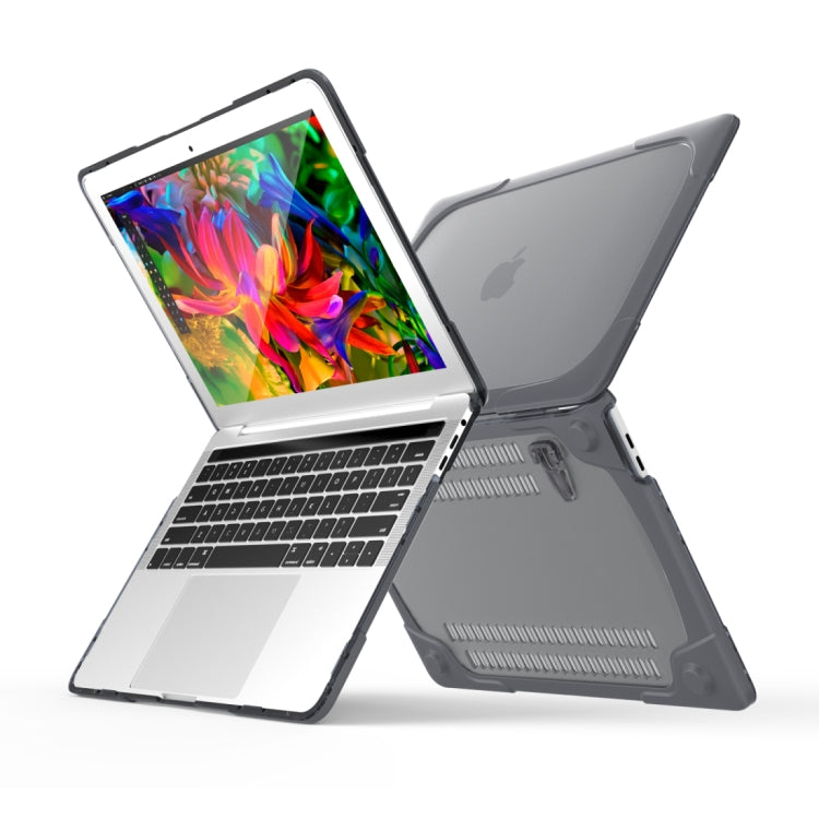Für Macbook Pro 13,3 Zoll (A1708) und mit Touchbar (A1706) Laptop TPU + PC Klappbare stoßfeste Schutzhülle mit Halterung, für Macbook Pro 13,3 Zoll mit Touch Bar