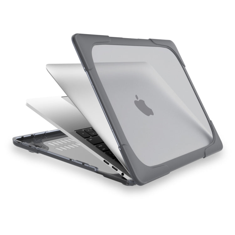 Für Macbook Pro 13,3 Zoll (A1708) und mit Touchbar (A1706) Laptop TPU + PC Klappbare stoßfeste Schutzhülle mit Halterung, für Macbook Pro 13,3 Zoll mit Touch Bar