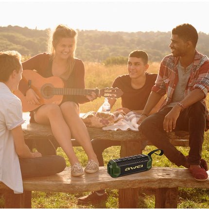 awei Y280 IPX4 Bluetooth Speaker Power Bank with Enhanced Bass, Built-in Mic, Support FM / USB / TF Card / AUX, Y280