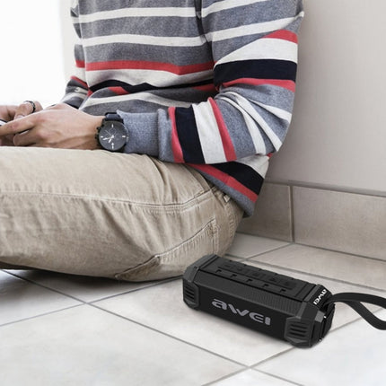 awei Y280 IPX4 Bluetooth Speaker Power Bank with Enhanced Bass, Built-in Mic, Support FM / USB / TF Card / AUX, Y280