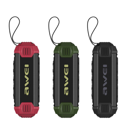awei Y280 IPX4 Bluetooth Speaker Power Bank with Enhanced Bass, Built-in Mic, Support FM / USB / TF Card / AUX, Y280