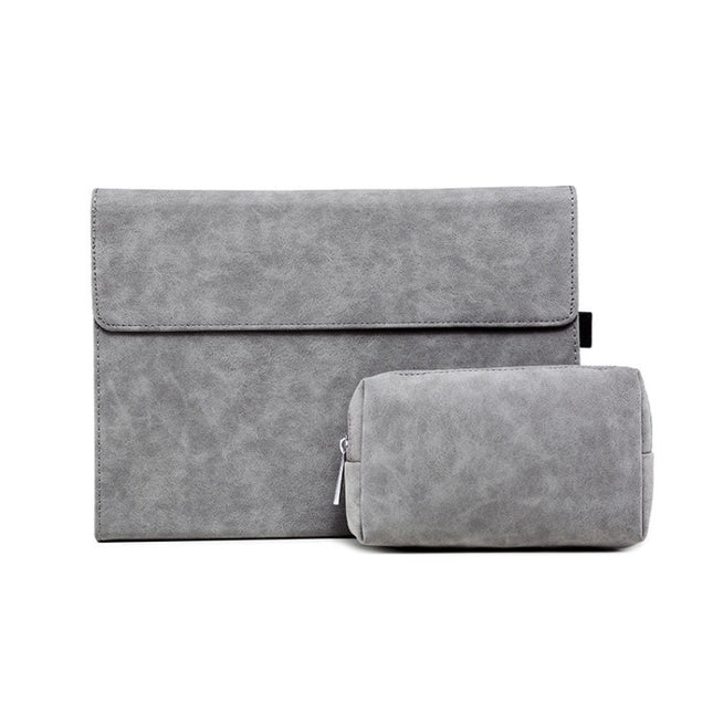 For Microsoft Surface Pro 7 / 7+ South African Sheepskin Magnetic Horizontal Flip Leather Case + Power Supply Bag with Pen Slot & Holder, Case + Power Supply Bag