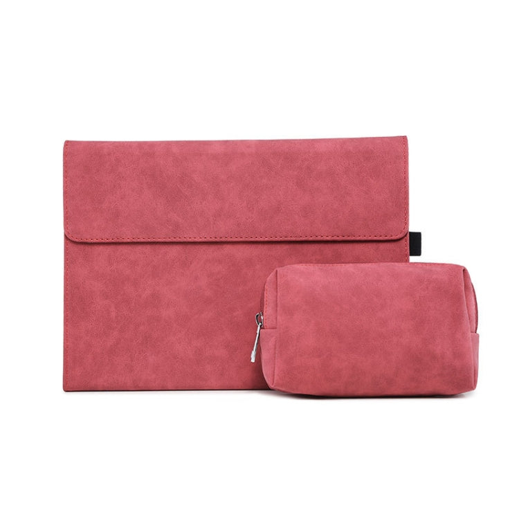 For Microsoft Surface Pro 7 / 7+ South African Sheepskin Magnetic Horizontal Flip Leather Case + Power Supply Bag with Pen Slot & Holder