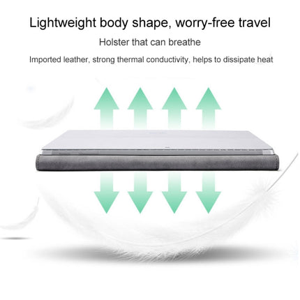 For Microsoft Surface Pro 7 / 7+ South African Sheepskin Magnetic Horizontal Flip Leather Case + Power Supply Bag with Pen Slot & Holder