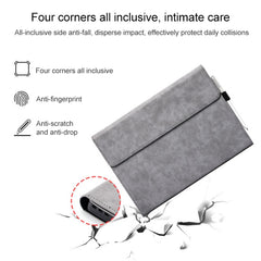 For Microsoft Surface Pro 7 / 7+ South African Sheepskin Magnetic Horizontal Flip Leather Case + Power Supply Bag with Pen Slot & Holder