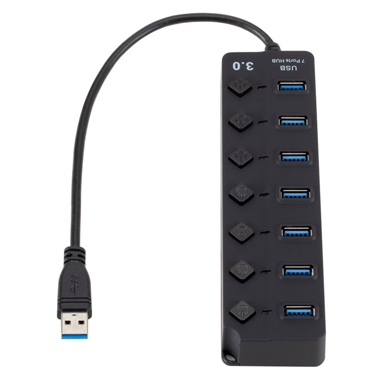 7 Ports USB 3.0 High Speed Multi Hub Expansion with Switch for PC & Laptop, Hub Expansion