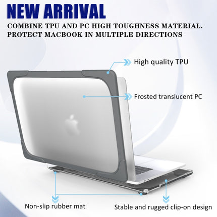 For MacBook Pro 16 inch A2141 (2019) PC + TPU Two Colors Laptop Protective Case