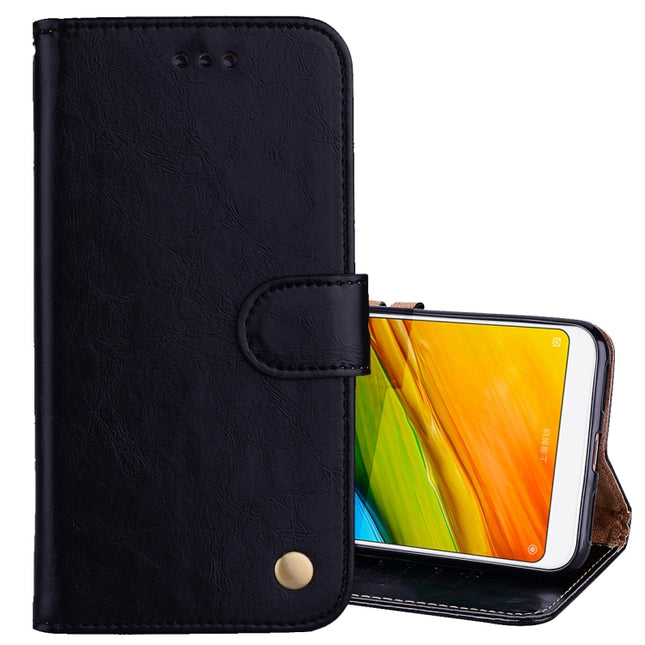 For Xiaomi Redmi 5 Oil Wax Texture Horizontal Flip Leather Case with Holder & Card Slots & Wallet, For Xiaomi Redmi 5