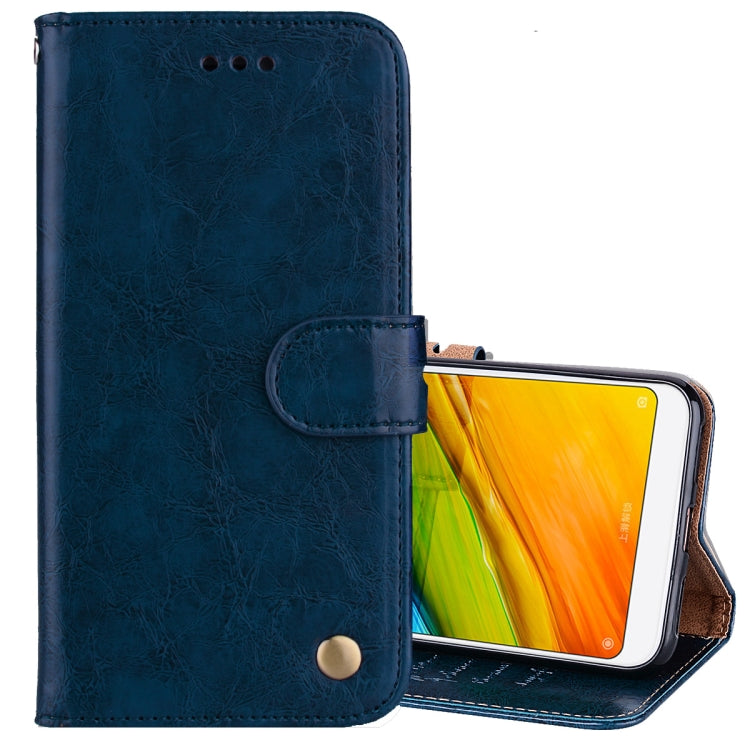 For Xiaomi Redmi 5 Oil Wax Texture Horizontal Flip Leather Case with Holder & Card Slots & Wallet