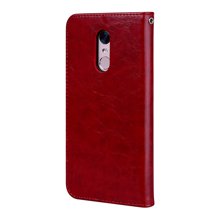For Xiaomi Redmi 5 Oil Wax Texture Horizontal Flip Leather Case with Holder & Card Slots & Wallet