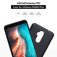 Shockproof Carbon Fiber Texture TPU Case for ULEFONG P6000 Plus / Power L3