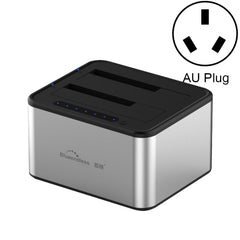 Base para disco duro SATA USB 3.0 de 2 bahías con copia sin conexión de Blueendless de 2,5/3,5 pulgadas