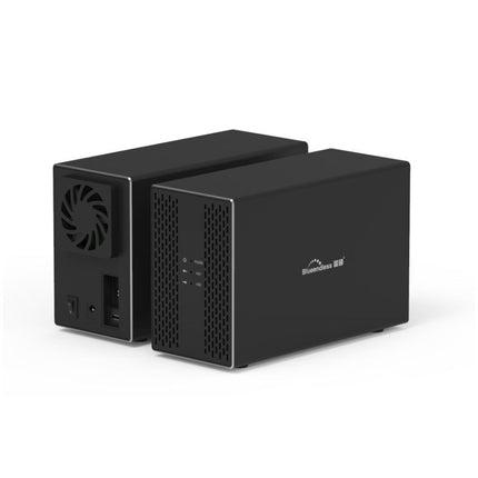 Blueendless Type-C / USB-C Interface 3.5 inch 2 Bay RAID Combination Array HDD External Enclosure, Type-C