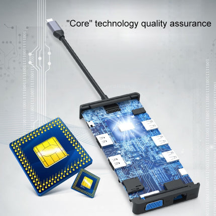 Blueendless 12 In 1 Multi-function Type-C / USB-C HUB Expansion Dock