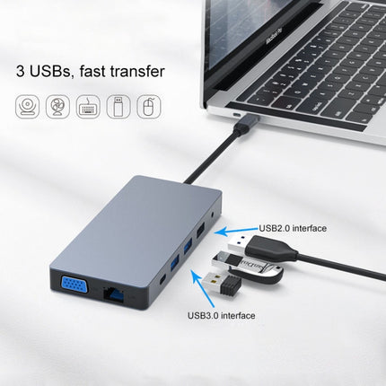 Blueendless 12 In 1 Multi-function Type-C / USB-C HUB Expansion Dock