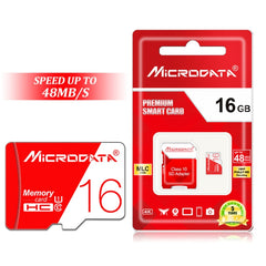 MICRODATA 16 GB High Speed ​​U1 Rot und Weiß TF (Micro SD) Speicherkarte, 16 GB