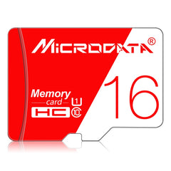 MICRODATA 16 GB High Speed ​​U1 Rot und Weiß TF (Micro SD) Speicherkarte, 16 GB