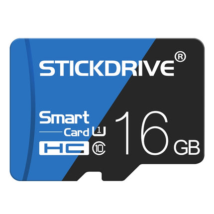 STICKDRIVE 16GB High Speed U1 Blue and Black TF Memory Card, 16GB