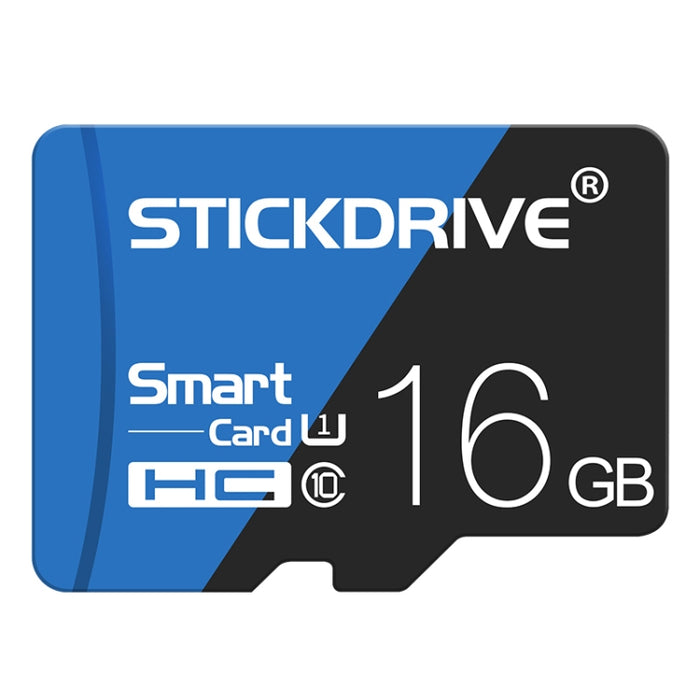 STICKDRIVE 16GB High Speed U1 Blue and Black TF Memory Card, 16GB
