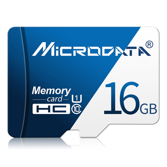 MICRODATA 16GB U1 Blue and White TF Memory Card, 16GB