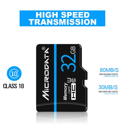 MICRODATA 32GB U1 Blue Line and Black TF Memory Card, 32GB