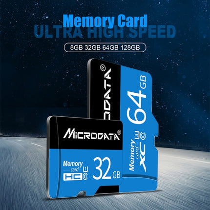 MICRODATA 64GB U3 Blue and Black TF Memory Card, 64GB