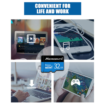 MICRODATA 64GB U3 Blue and Black TF Memory Card, 64GB