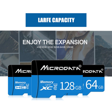 MICRODATA 128GB U3 Blue and Black TF Memory Card, 128GB