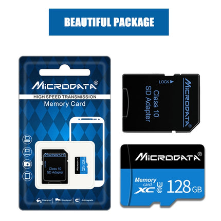 MICRODATA 128GB U3 Blue and Black TF Memory Card, 128GB