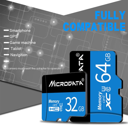 MICRODATA 128GB U3 Blue and Black TF Memory Card, 128GB
