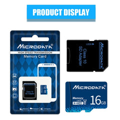 MICRODATA 16GB U1 Blue TF(Micro SD) Memory Card, 16GB